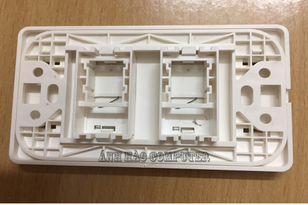 mặt 2 cổng Hình chữ nhật lắp nhân Rj45, Rj11 chính hãng comscop